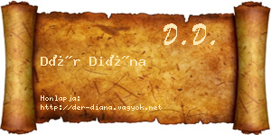 Dér Diána névjegykártya