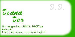 diana der business card